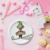 Weihnachtspapier-Teller, Elf Pappteller (Party)