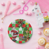 Weihnachtspapier-Teller, Elf Pappteller (Party)