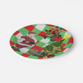 Weihnachtspapier-Teller, Elf Pappteller (Schrägansicht)