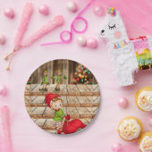 Weihnachtspapier-Teller, Elf Pappteller (Party)