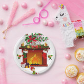 Weihnachtspapier-Teller, Elf Pappteller (Party)