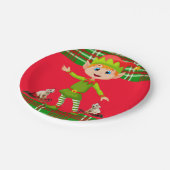 Weihnachtspapier-Teller, Elf Pappteller (Schrägansicht)