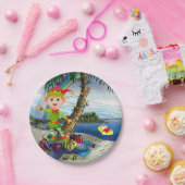 Weihnachtspapier-Teller, Elf Pappteller (Party)