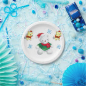 Weihnachtspapier-Teller, Elf Pappteller (Party)