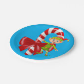 Weihnachtspapier-Teller, Elf Pappteller (Schrägansicht)