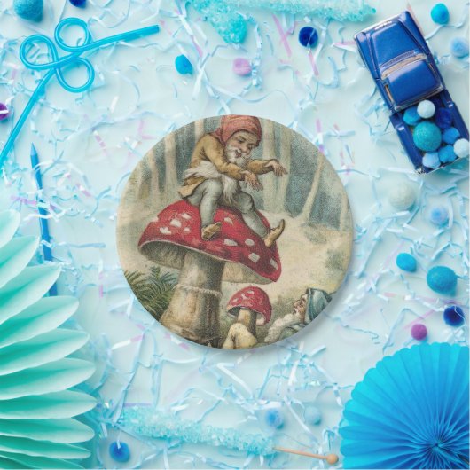 Weihnachtspapier-Teller, Elf Vintag Pappteller (Party)