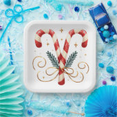 Weihnachtspapier-Teller extravagant Pappteller (Party)