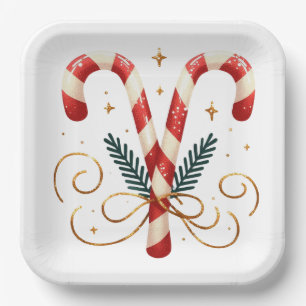 Weihnachtspapier-Teller extravagant Pappteller
