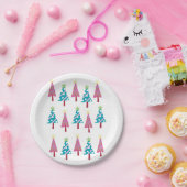 Weihnachtspapier-Teller, frohe WeihnachtsbaumenPin Pappteller (Party)