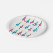 Weihnachtspapier-Teller, frohe WeihnachtsbaumenPin Pappteller (Schrägansicht)