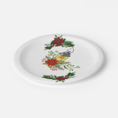 Weihnachtspapier-Teller, Kerze Pappteller (Schrägansicht)