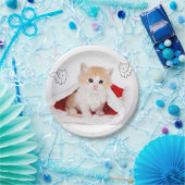 Weihnachtspapier-Teller, Kitten Pappteller (Party)