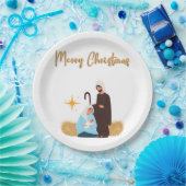 Weihnachtspapier Teller Krippe (Party)