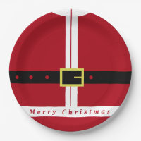 Weihnachtspapier-Teller mit dem Weihnachtsmann-Des