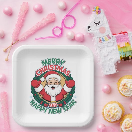 Weihnachtspapier-Teller Pappteller (Party)