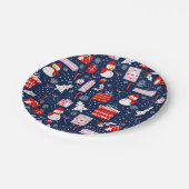 Weihnachtspapier-Teller Pappteller (Schrägansicht)