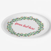 Weihnachtspapier-Teller Pappteller (Schrägansicht)