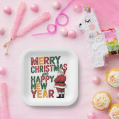 Weihnachtspapier-Teller Pappteller (Party)