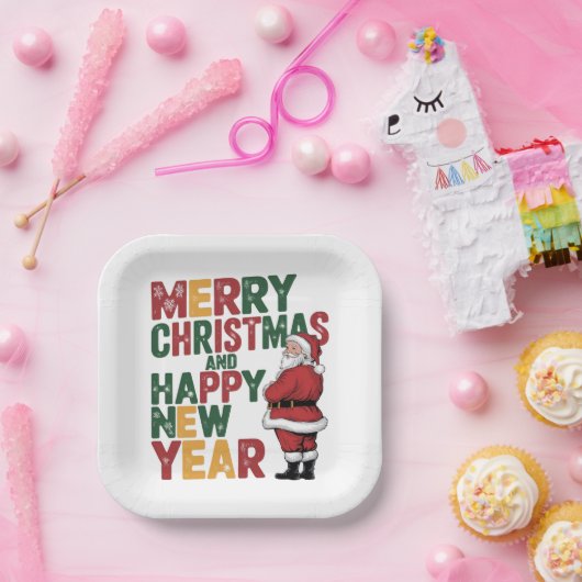 Weihnachtspapier-Teller Pappteller (Party)