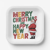 Weihnachtspapier-Teller Pappteller (Vorderseite)