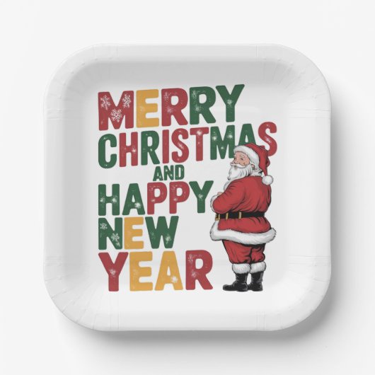 Weihnachtspapier-Teller Pappteller (Vorderseite)