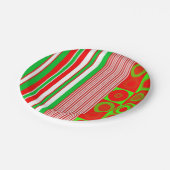 Weihnachtspapier-Teller Pappteller (Schrägansicht)