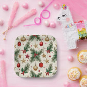 Weihnachtspapier-Teller Pappteller (Party)