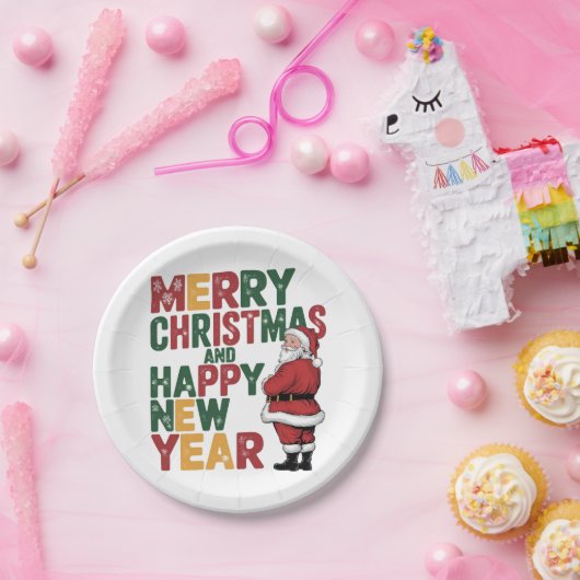 Weihnachtspapier-Teller Pappteller (Party)