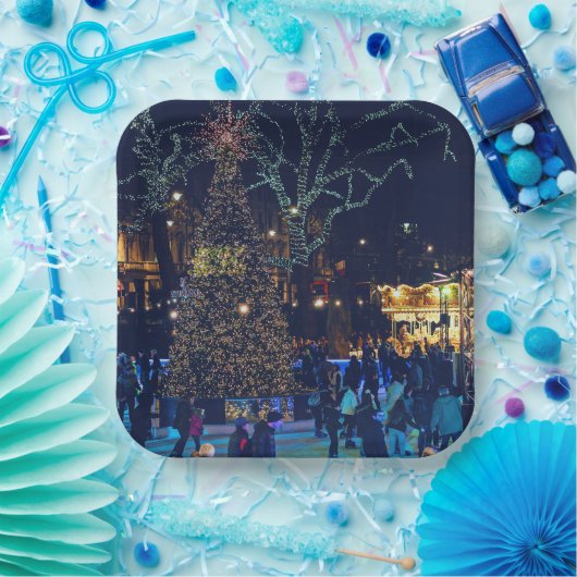 Weihnachtspapier-Teller Pappteller (Party)