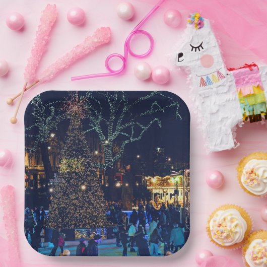 Weihnachtspapier-Teller Pappteller (Party)