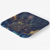 Weihnachtspapier-Teller Pappteller (Gewinkelt)