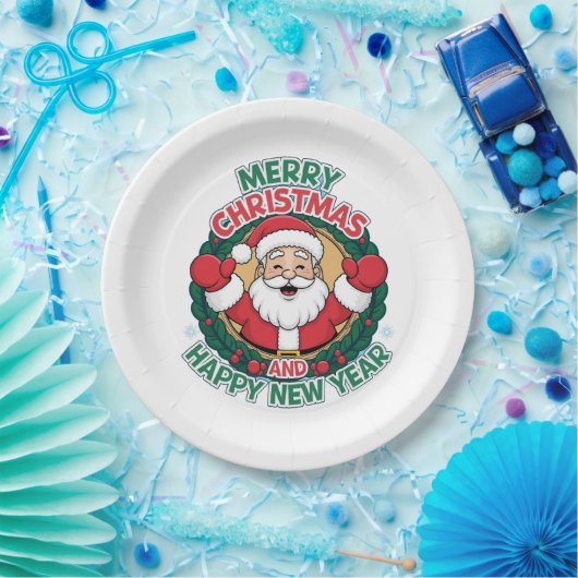 Weihnachtspapier-Teller Pappteller (Party)