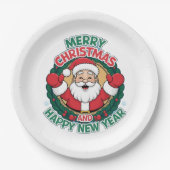 Weihnachtspapier-Teller Pappteller (Vorderseite)