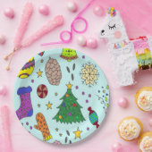 Weihnachtspapier-Teller Pappteller (Party)