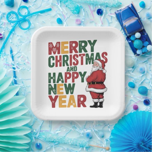 Weihnachtspapier-Teller Pappteller (Party)