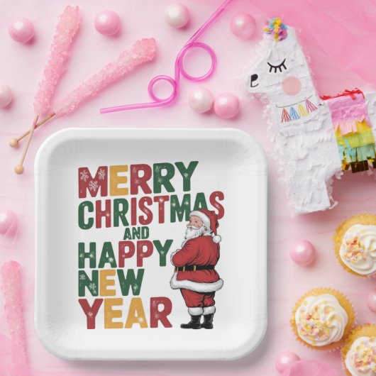 Weihnachtspapier-Teller Pappteller (Party)