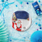 Weihnachtspapier-Teller, Santa Kitten Pappteller (Party)