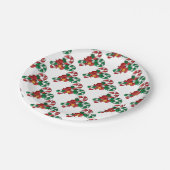 Weihnachtspapier-Teller/Süßleinen Pappteller (Schrägansicht)