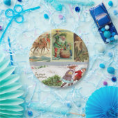 Weihnachtspapier-Teller, Vintag Pappteller (Party)