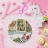 Weihnachtspapier-Teller, Vintag Pappteller (Party)