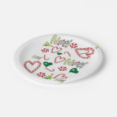 Weihnachtspapier-Teller, Weihnachten, Süßspeisen Pappteller (Schrägansicht)