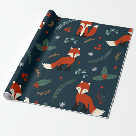 Weihnachtspapier (Thema Red Fox) Geschenkpapier
