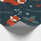 Weihnachtspapier (Thema Red Fox) Geschenkpapier (Ecke)