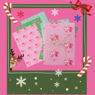 Weihnachtspapier-Trio Geschenkpapier Set