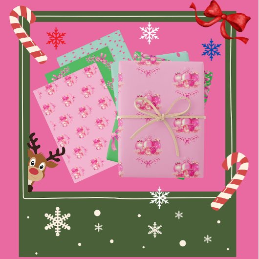 Weihnachtspapier-Trio Geschenkpapier Set