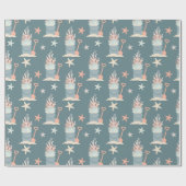 Weihnachtspapier über die Küste Geschenkpapier (Flach)