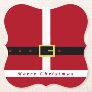 Weihnachtspapier-Untersetzer Funny Santa Design Untersetzer