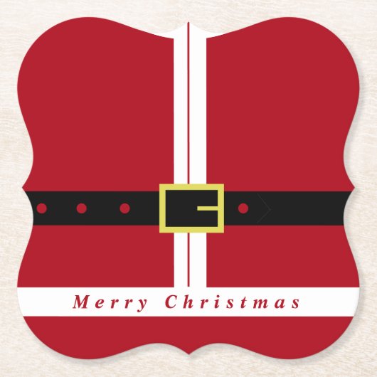 Weihnachtspapier-Untersetzer Funny Santa Design Untersetzer (Vorderseite)