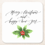 Weihnachtspapier-Untersetzer Rechteckiger Pappuntersetzer (Vorderseite)