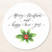 Weihnachtspapier-Untersetzer Runder Pappuntersetzer (Vorderseite)